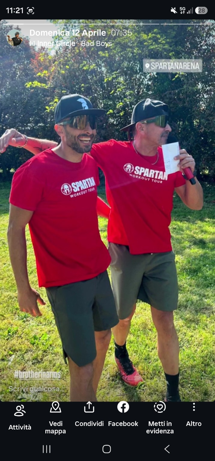 Ivan e Luca insieme durante un evento Spartan Workout Tour